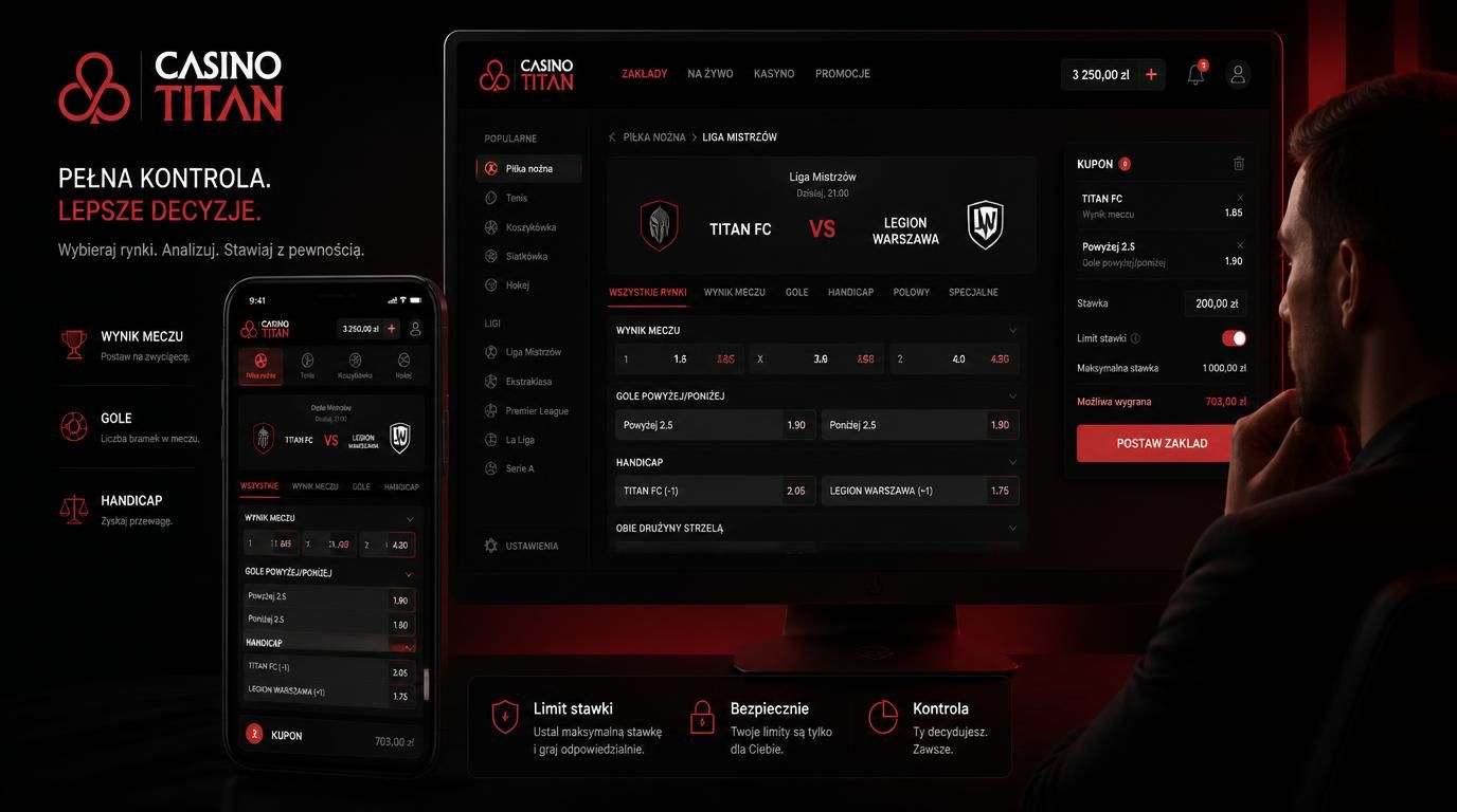 ekran wyboru różnych rynków zakładów, stawki, mobile + desktop
